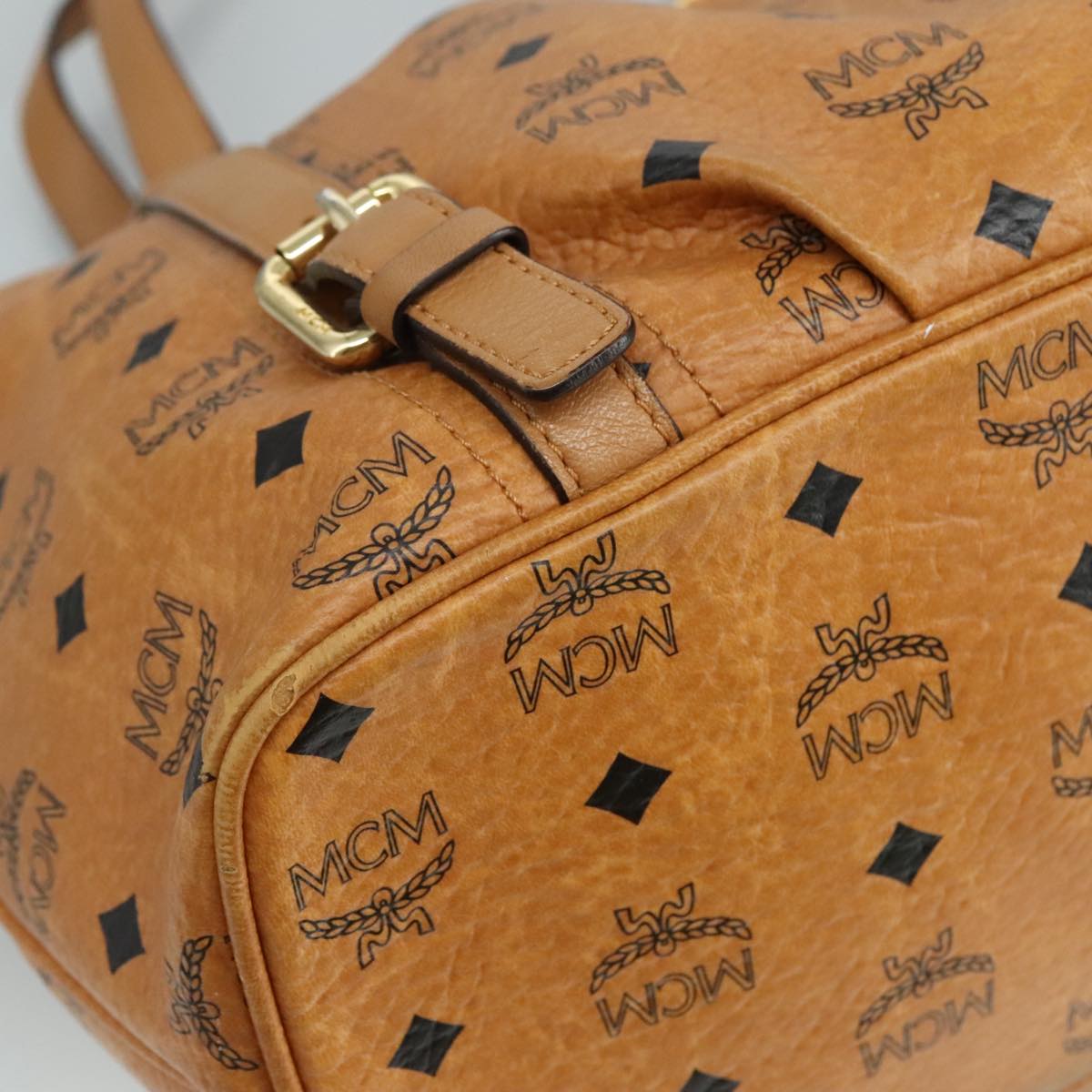 MCM Visetos Brown Canvas Tote Bag (Pre-Owned)