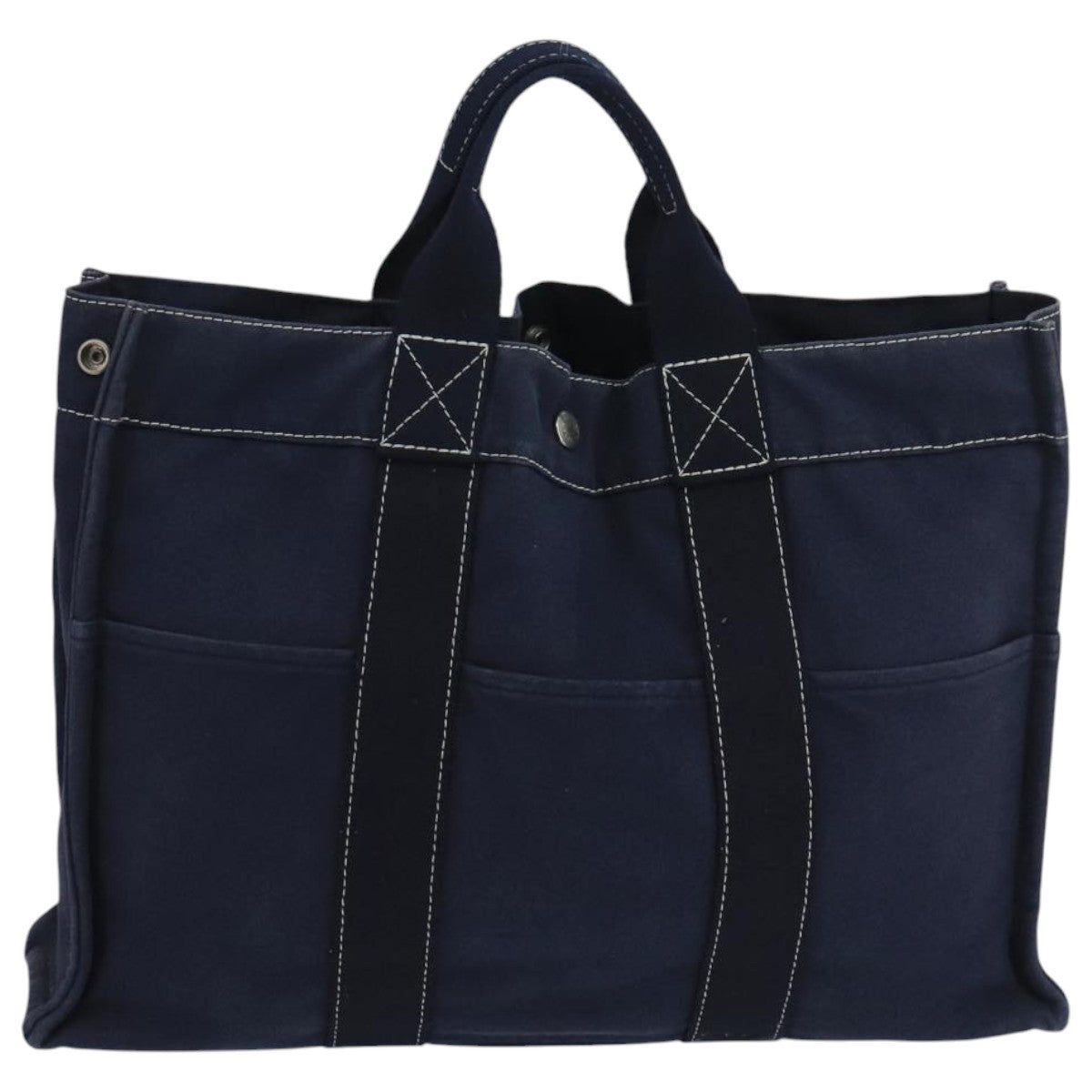 Hermès Deauville Navy Canvas Tote Bag (Pre-Owned)
