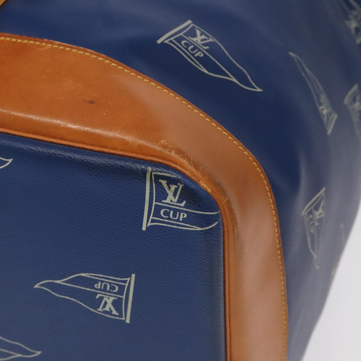 Louis Vuitton Marin Blue Canvas Shoulder Bag (Pre-Owned)
