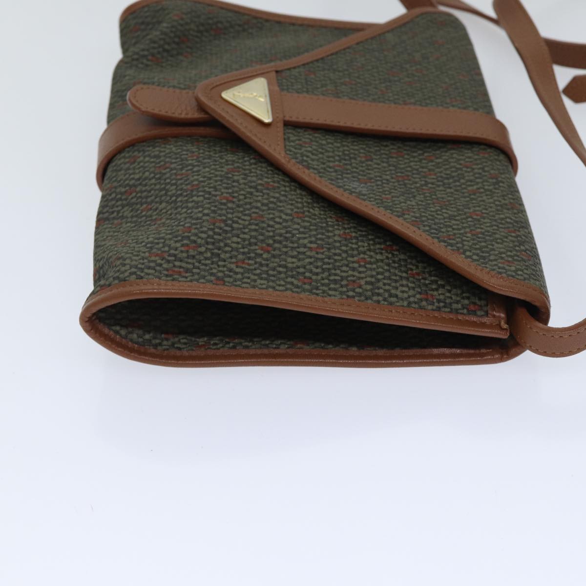 Saint Laurent Green Canvas Shoulder Bag (Pre-Owned)