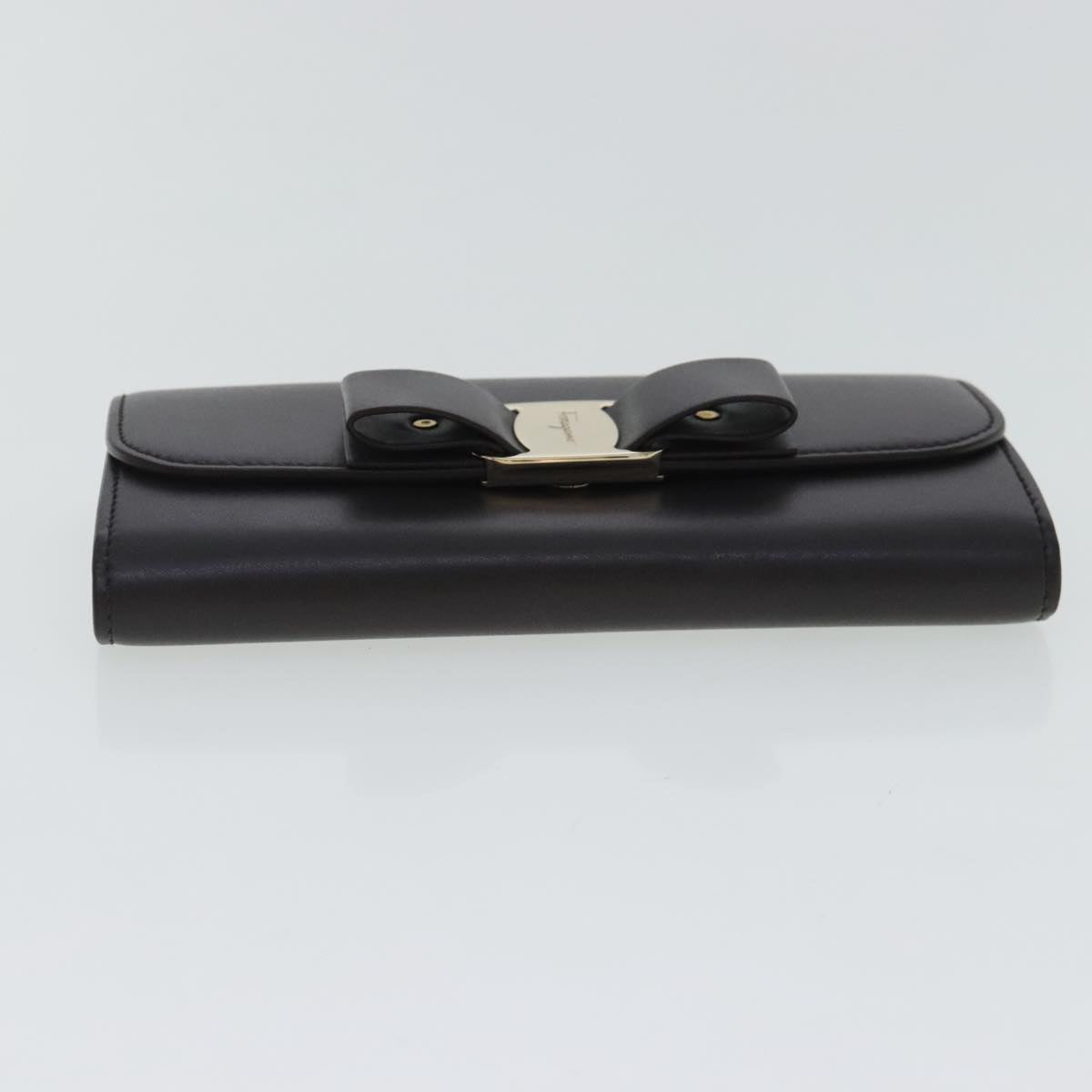 Salvatore Ferragamo Vara Black Leather Wallet  (Pre-Owned)