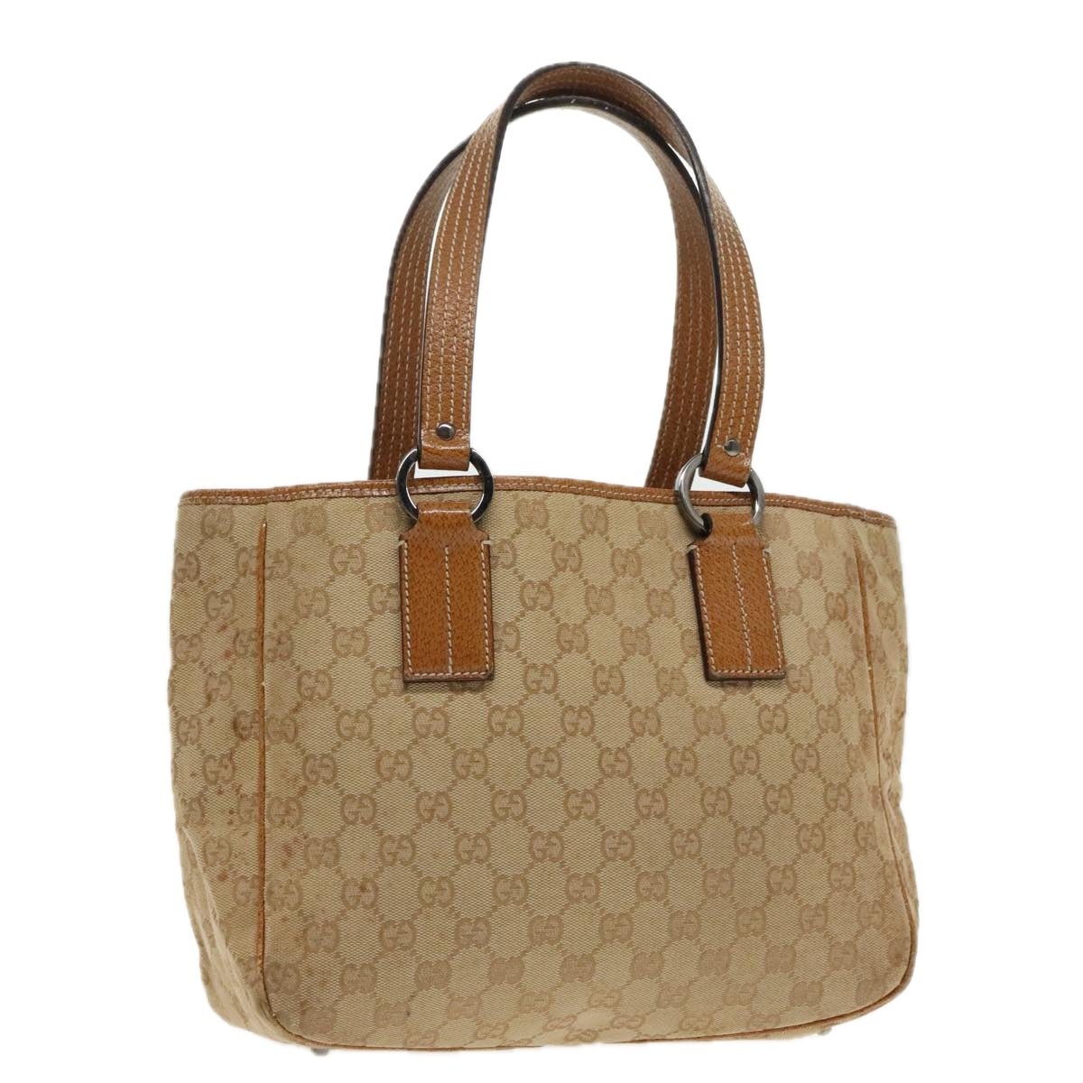 Gucci -- Brown Canvas Handbag (Pre-Owned)