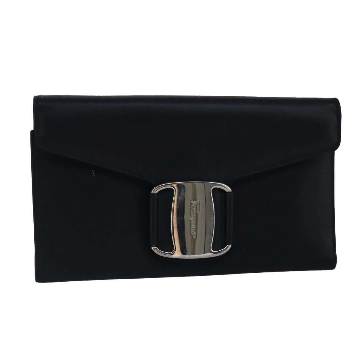 Salvatore Ferragamo Vara Black Leather Wallet  (Pre-Owned)