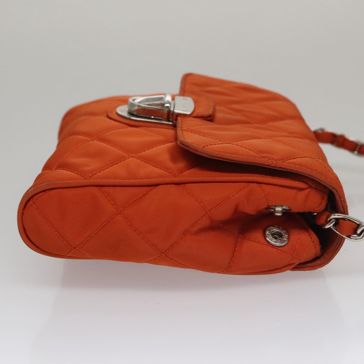 Prada Tessuto Orange Synthetic Shoulder Bag (Pre-Owned)