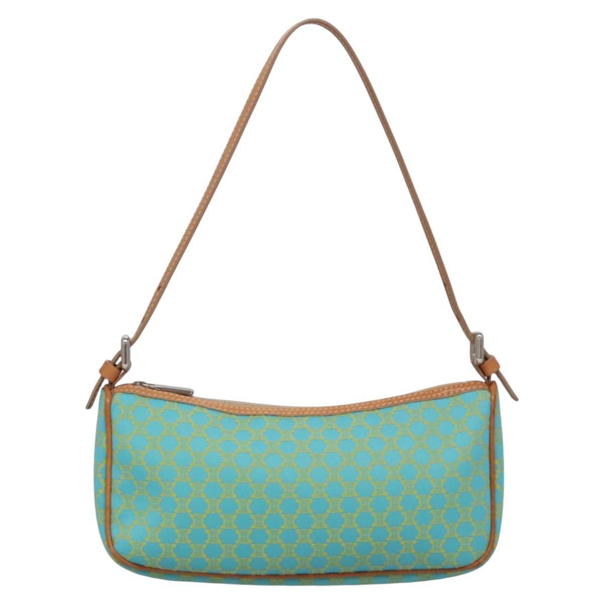 Céline Macadam Blue Canvas Clutch Bag (Pre-Owned)