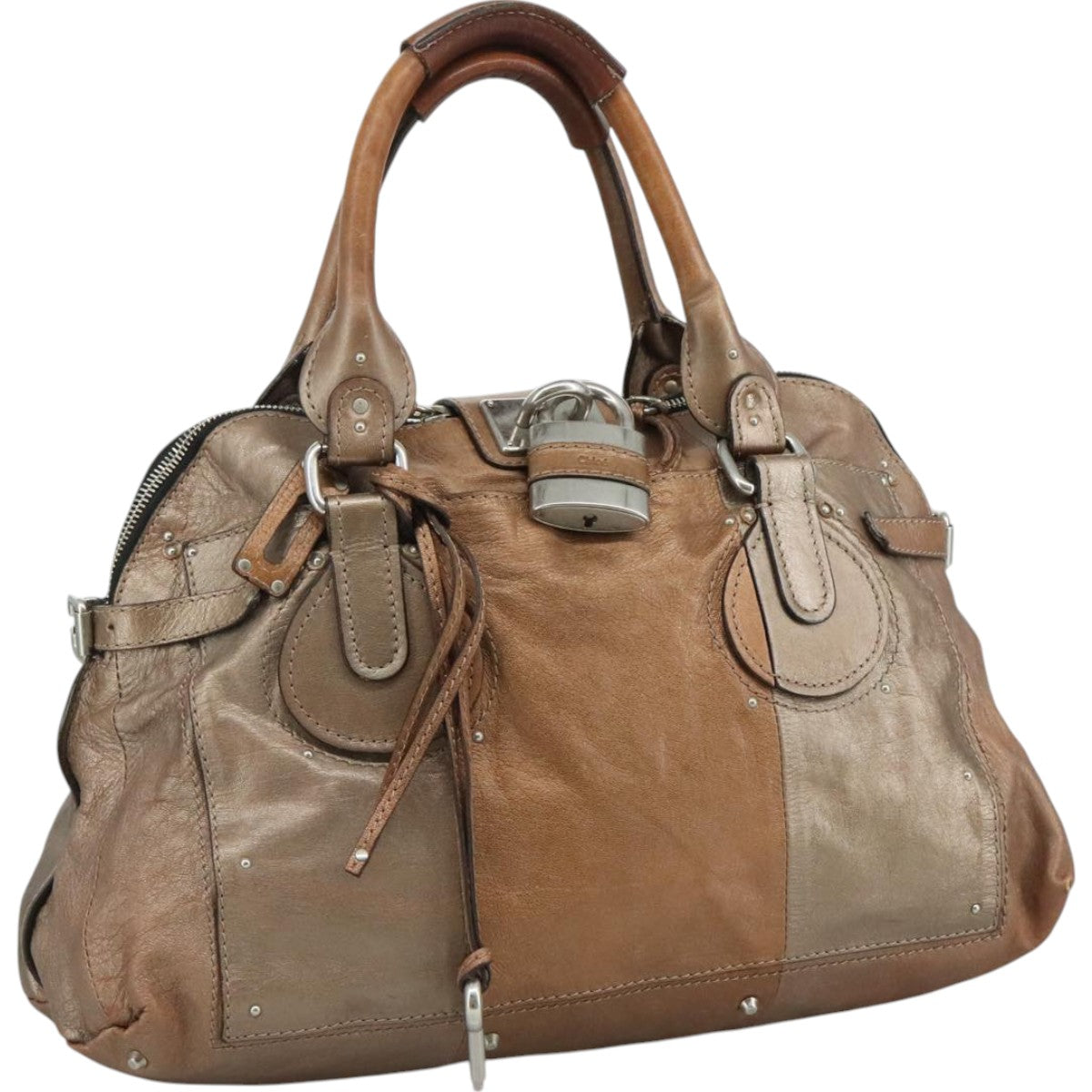Chloé Paddington Gold Leather Tote Bag (Pre-Owned)