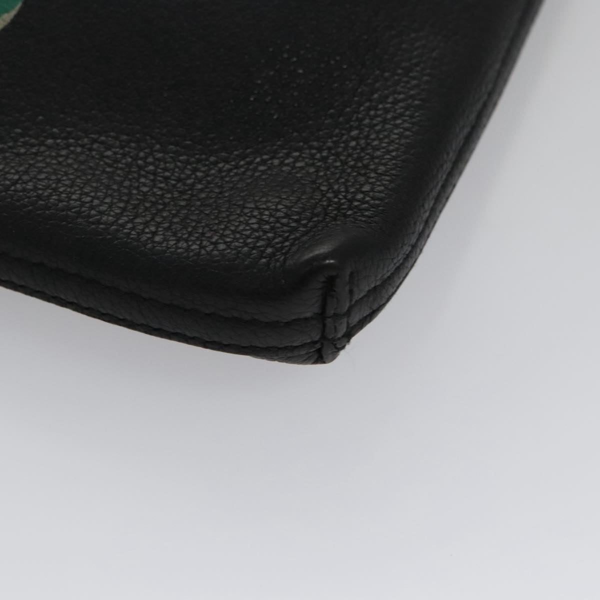 Gucci Imprime Black Leather Clutch Bag (Pre-Owned)