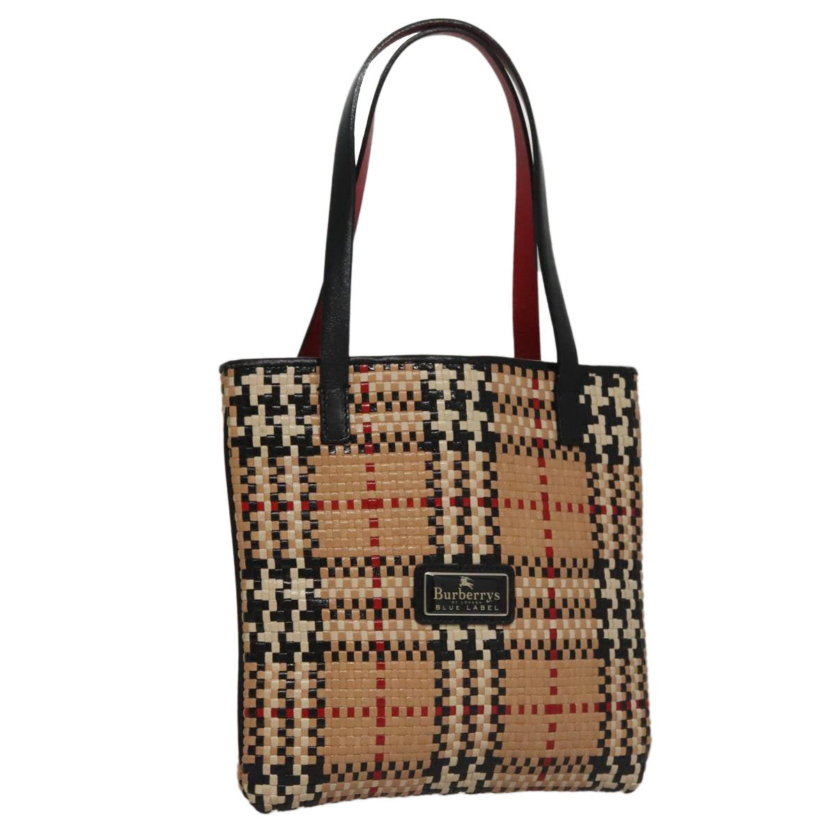 Burberry Blue Label Beige Leather Tote Bag (Pre-Owned)