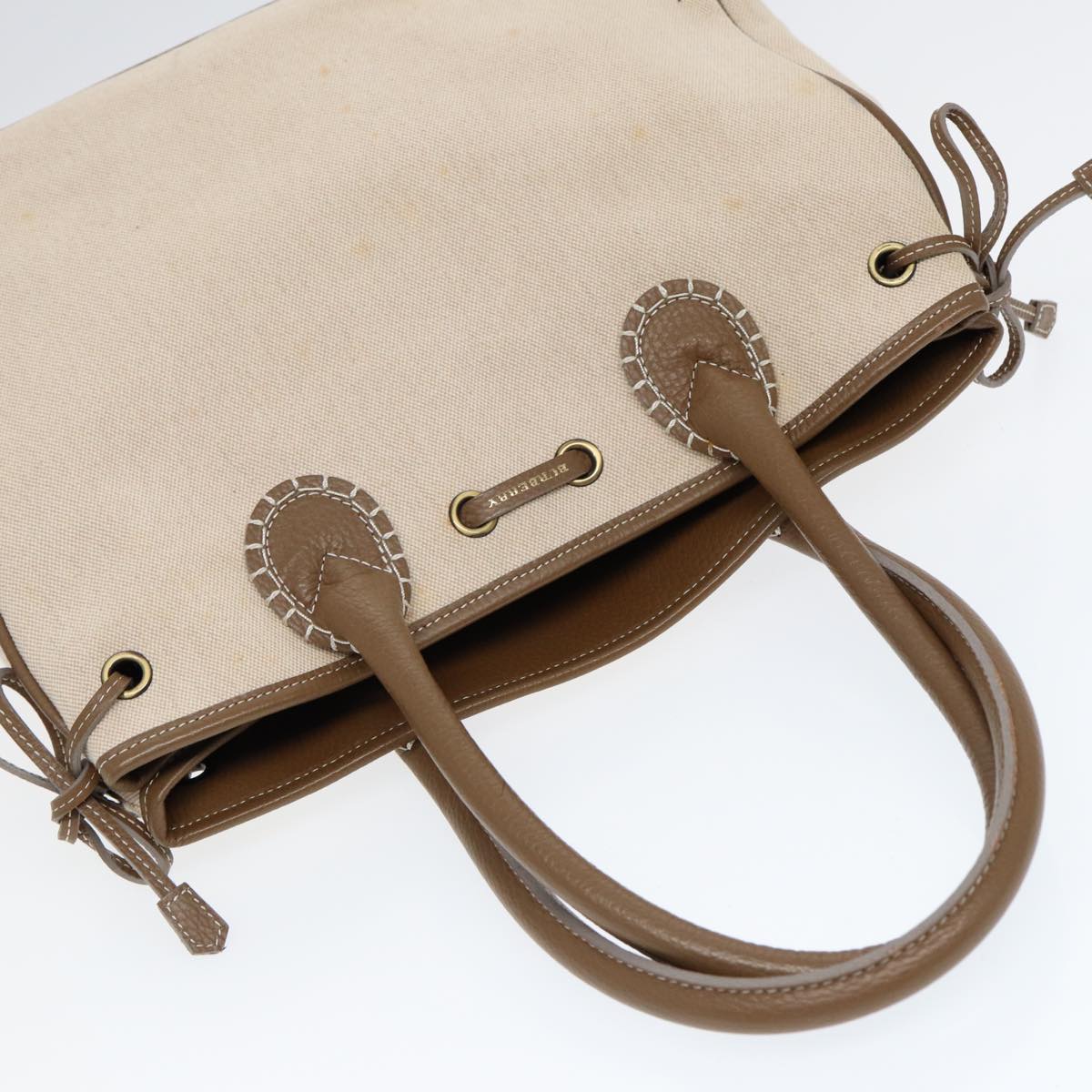 Burberry Beige Canvas Handbag (Pre-Owned)