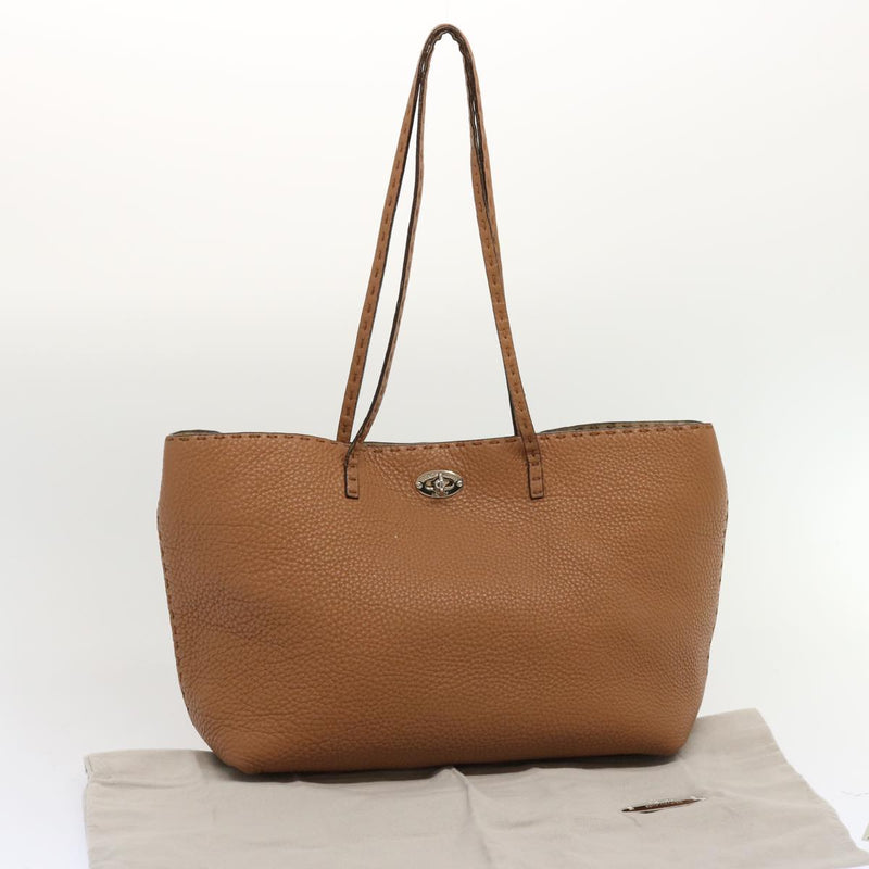 Fendi Brown Leather Tote Bag (Pre-Owned)