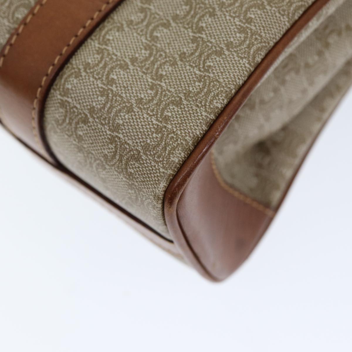 Céline Macadam Beige Canvas Shoulder Bag (Pre-Owned)