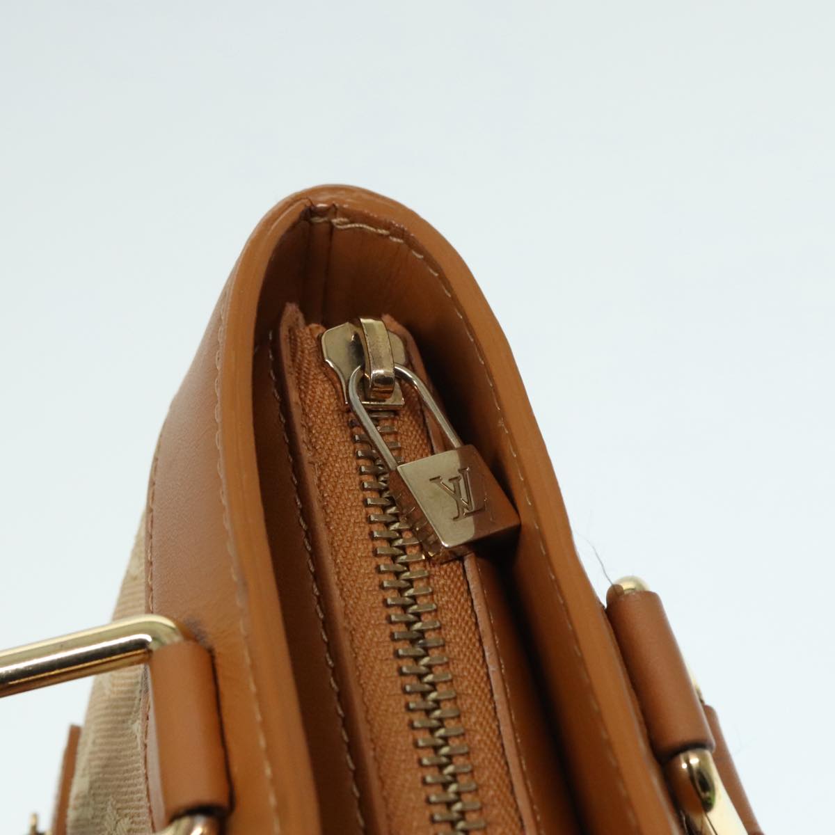 Louis Vuitton Lucille Beige Canvas Handbag (Pre-Owned)
