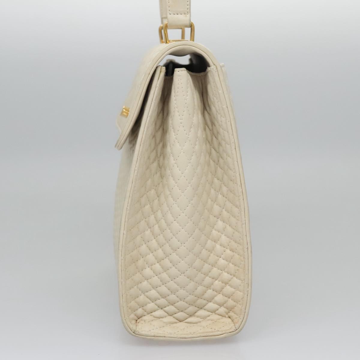 Bally White Leather Handbag (Pre-Owned)