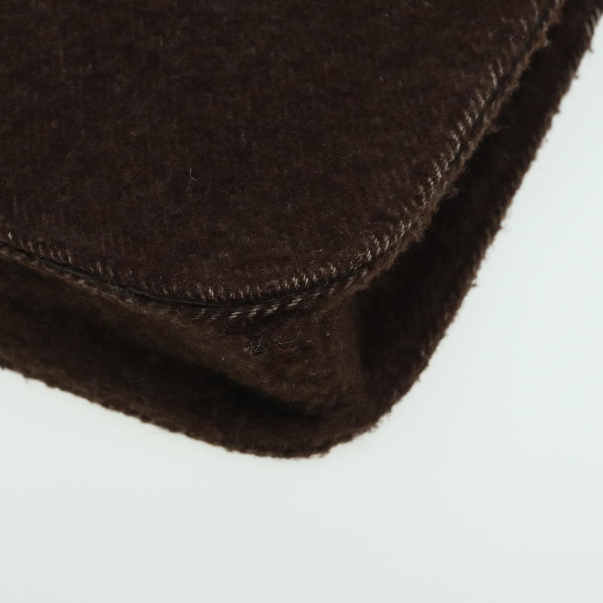 Chanel Logo Cc Brown Wool Tote Bag (Pre-Owned)