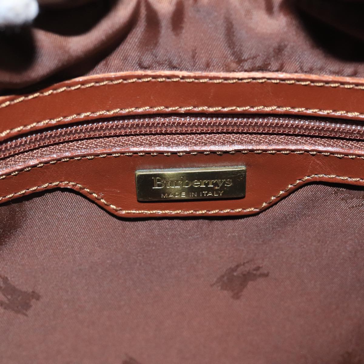 Burberry Nova Check Beige Canvas Shoulder Bag (Pre-Owned)