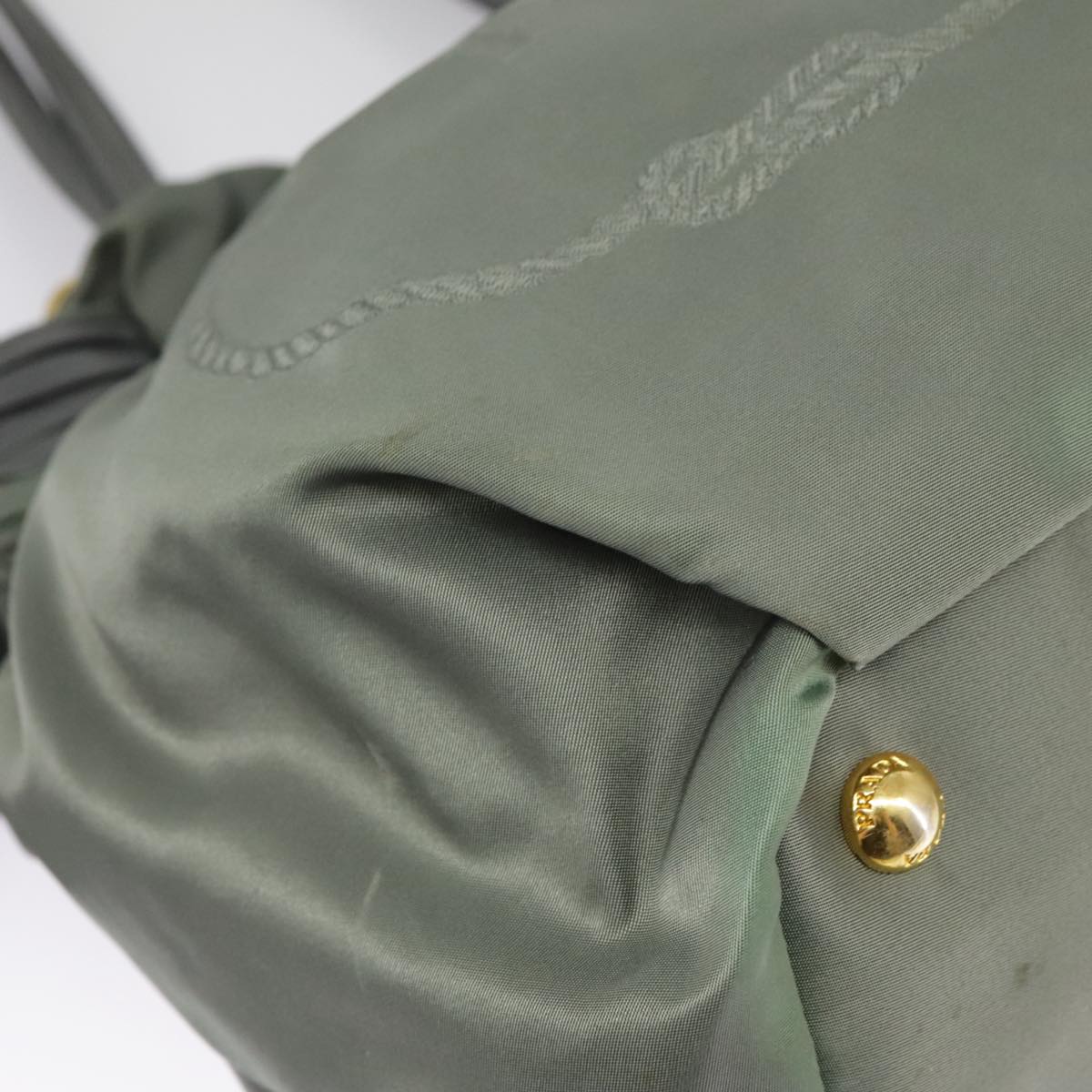 Prada Re-Nylon Khaki Synthetic Handbag (Pre-Owned)