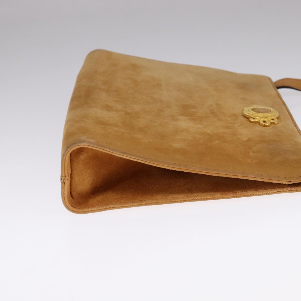 Salvatore Ferragamo Beige Suede Shoulder Bag (Pre-Owned)