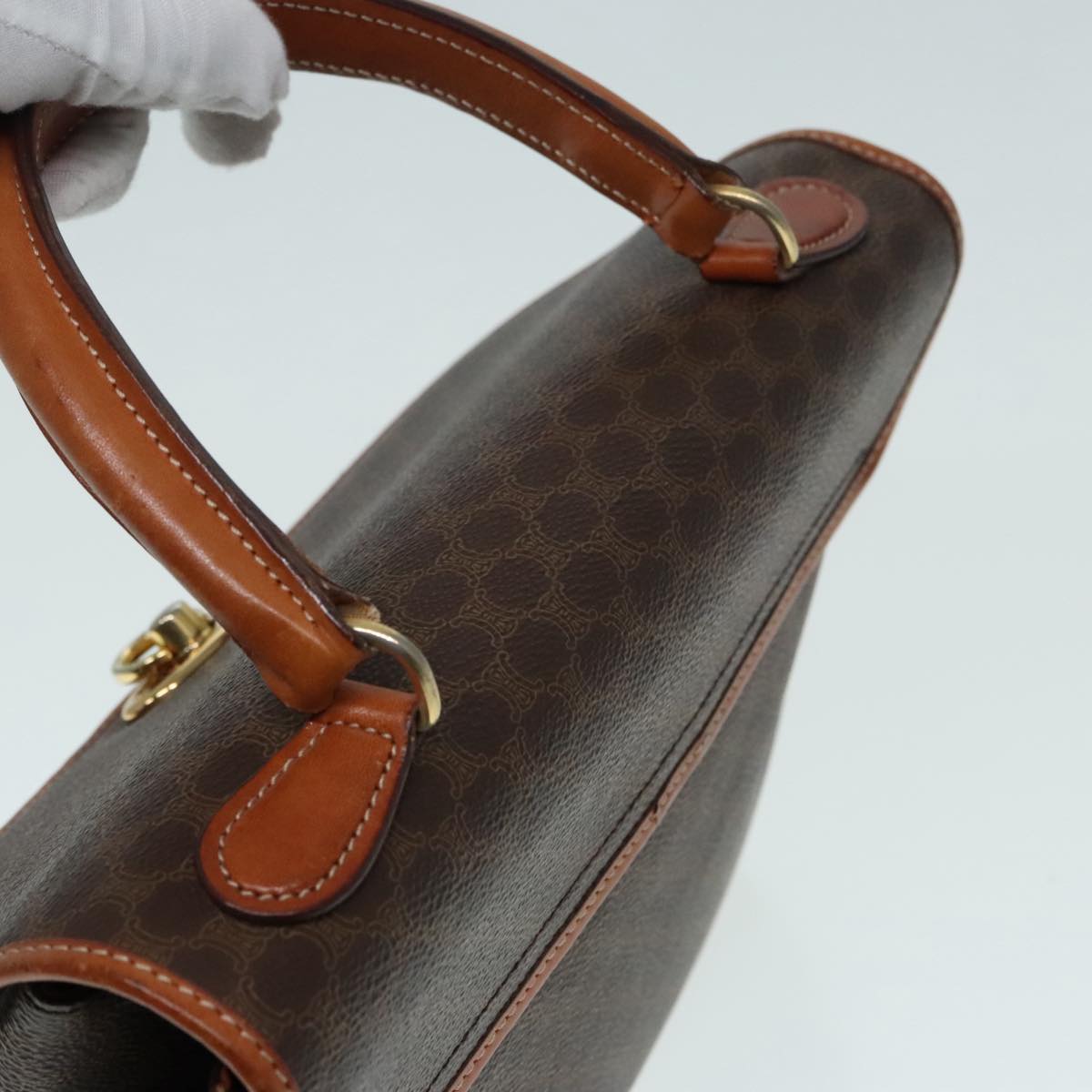 Céline Macadam Brown Canvas Handbag (Pre-Owned)