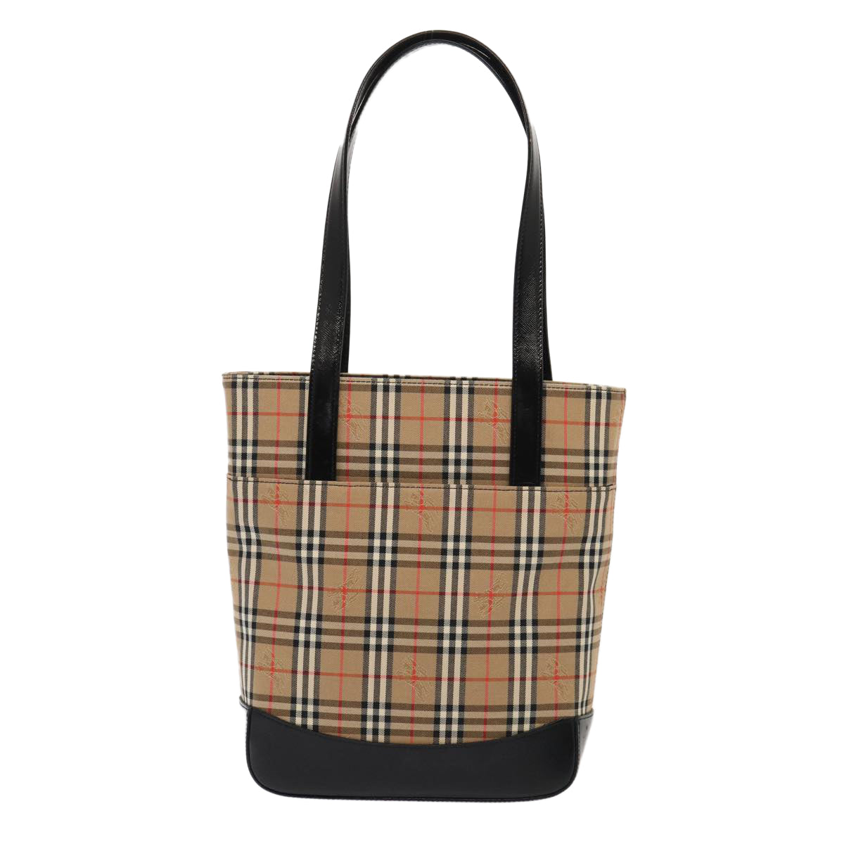 Burberry Nova Check Beige Canvas Tote Bag (Pre-Owned)
