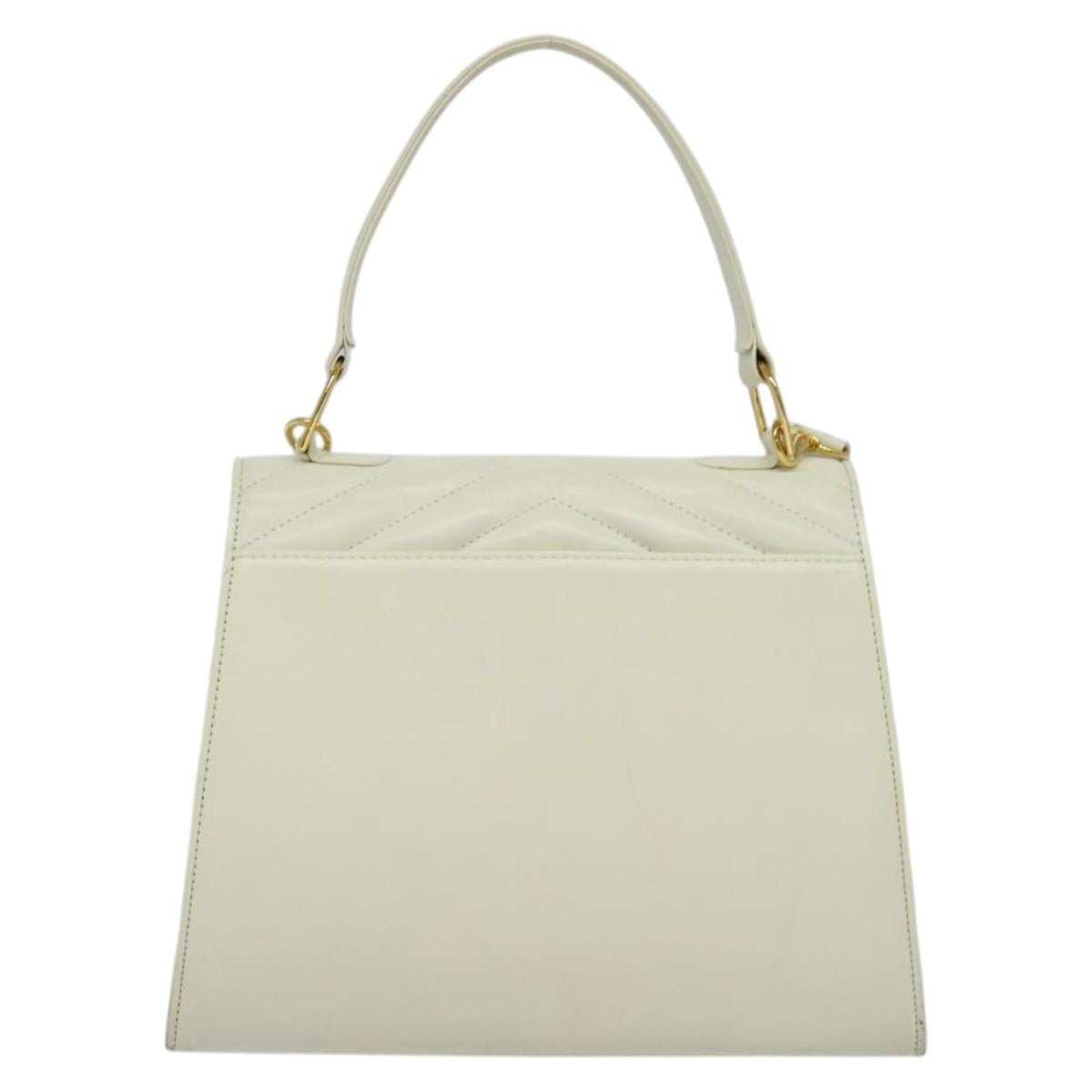 Yves Saint Laurent White Leather Handbag (Pre-Owned)