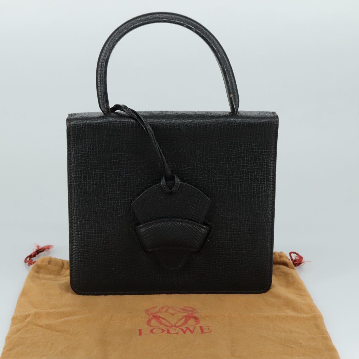 Loewe Barcelona Black Leather Handbag (Pre-Owned)