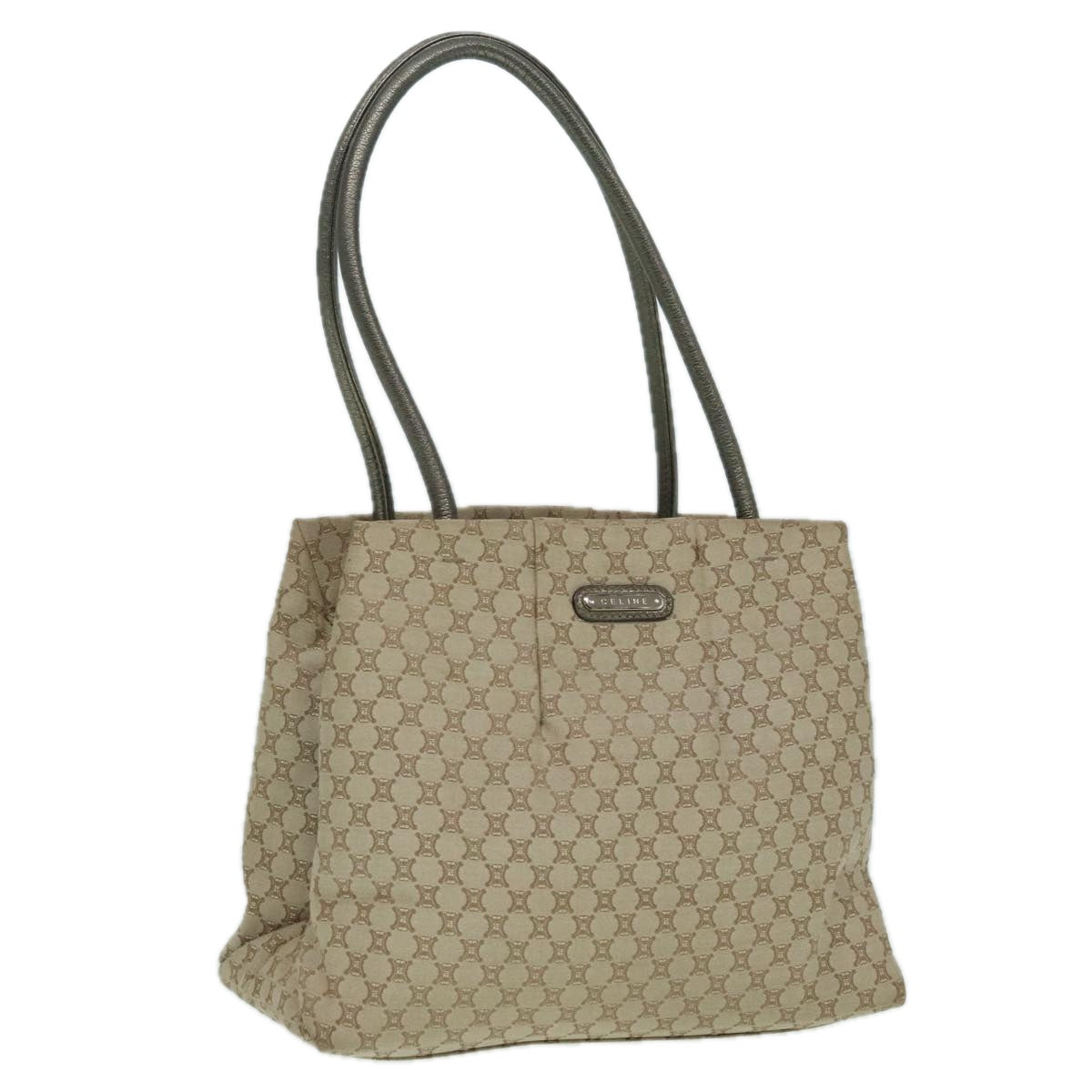 Céline Macadam Beige Canvas Shoulder Bag (Pre-Owned)