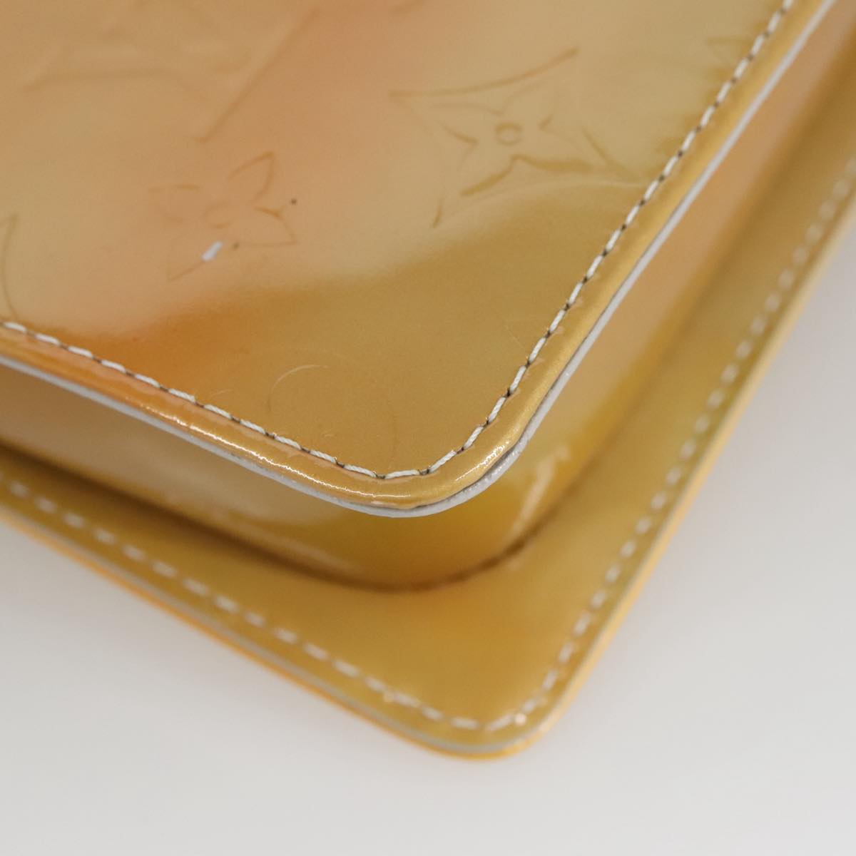 Louis Vuitton Mott Yellow Patent Leather Shoulder Bag (Pre-Owned)