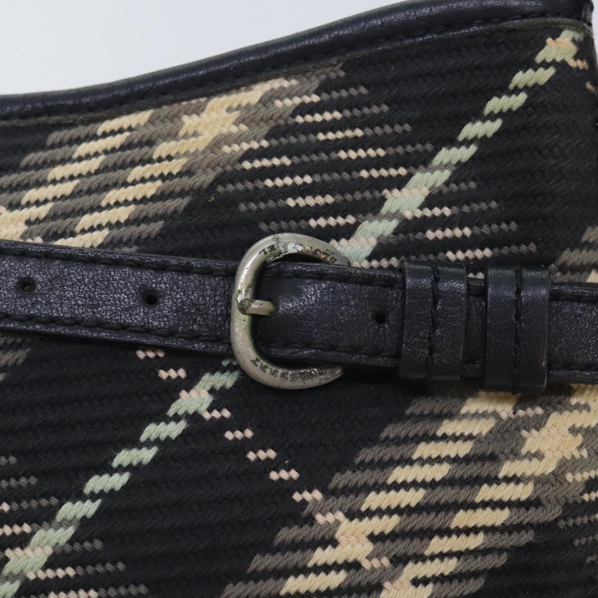 Burberry Nova Check Black Canvas Shoulder Bag (Pre-Owned)