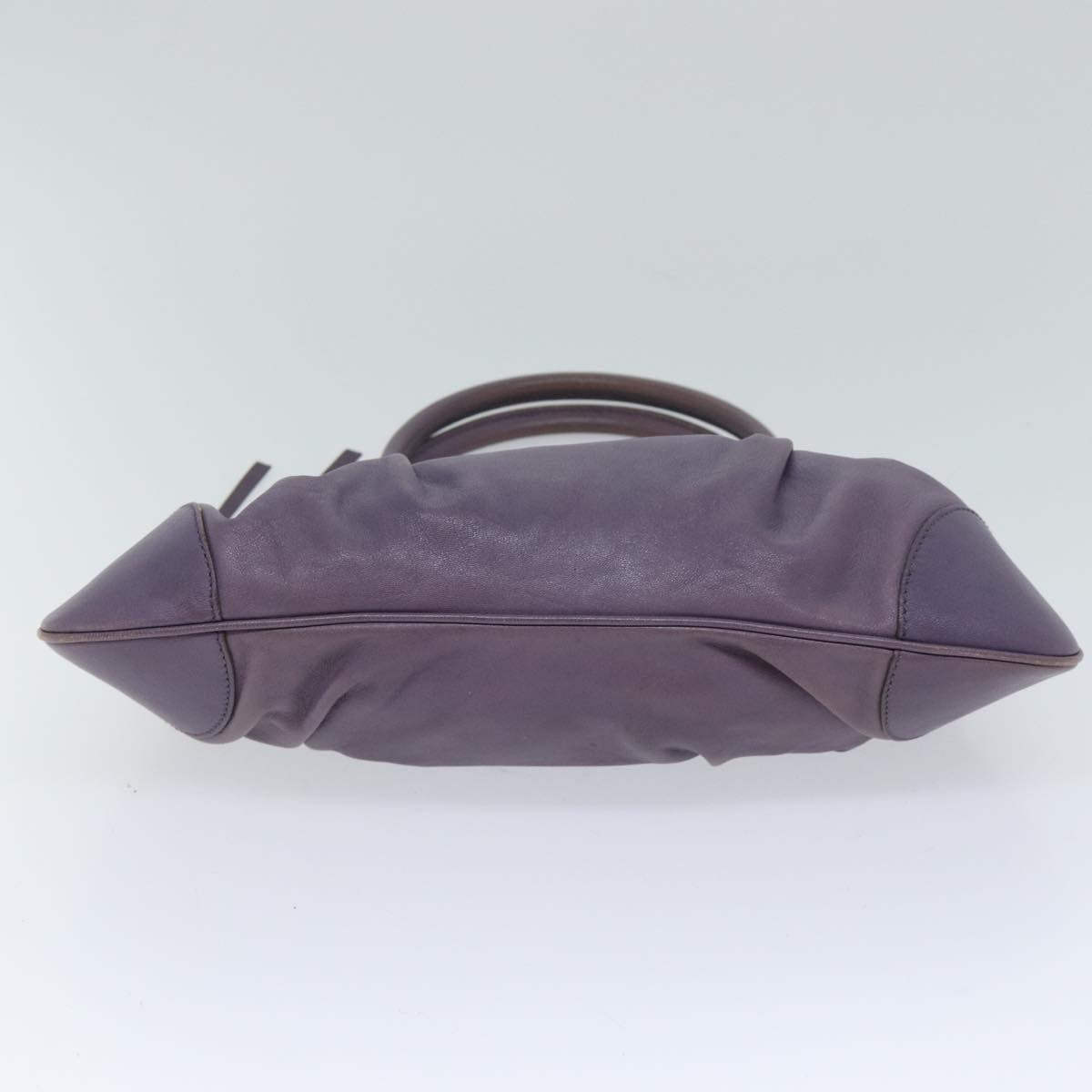 Salvatore Ferragamo Gancini Purple Leather Handbag (Pre-Owned)