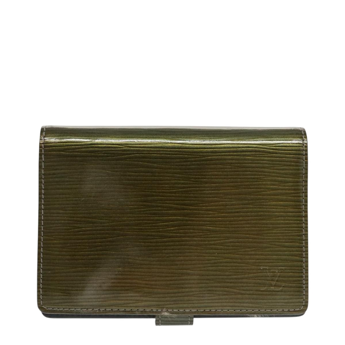 Louis Vuitton Agenda Pm Green Leather Wallet  (Pre-Owned)
