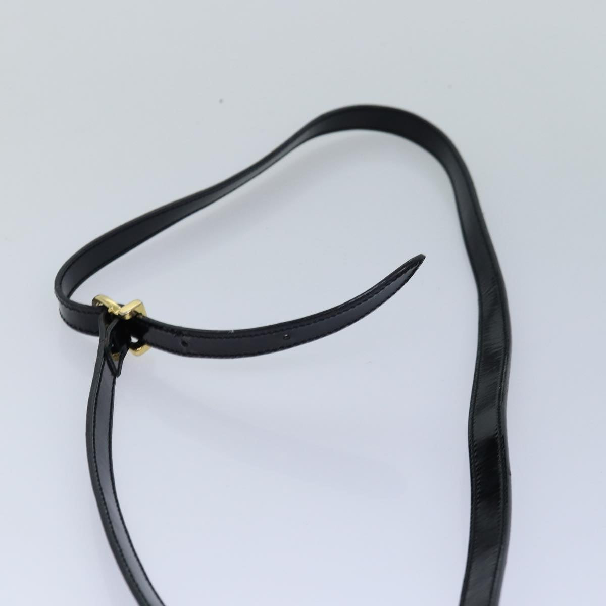 Salvatore Ferragamo Gancini Black Vinyl Shoulder Bag (Pre-Owned)