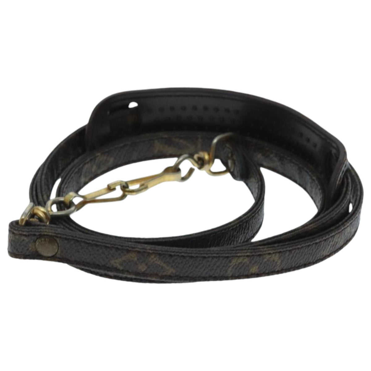 Louis Vuitton Shoulder Strap Brown Canvas Bag Jewelry (Pre-Owned)