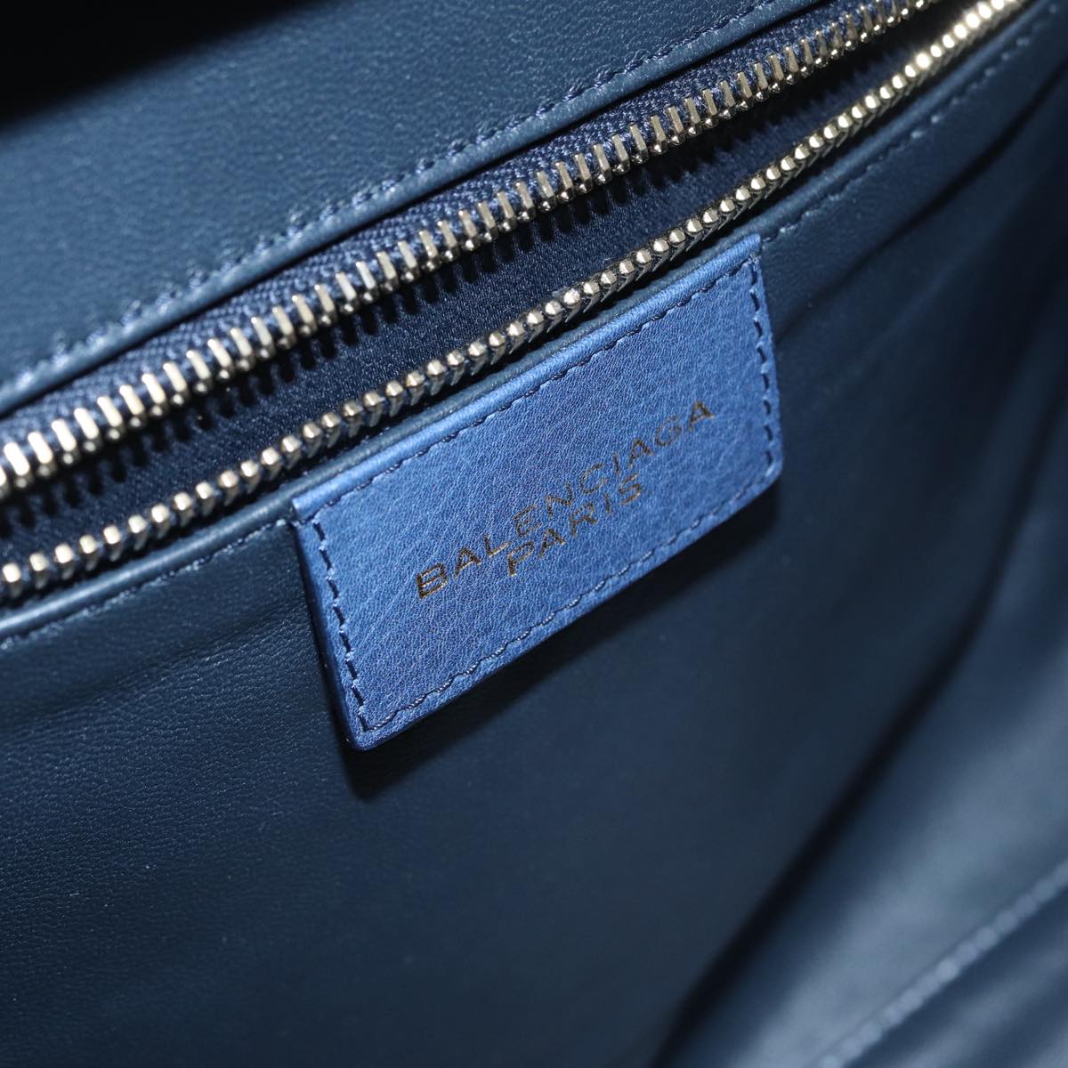 Balenciaga Tube Navy Leather Handbag (Pre-Owned)