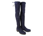 Stuart Weitzman Women's Vanland Nice Blue Suede Over the Knee Boot