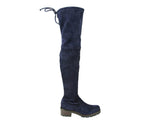 Stuart Weitzman Women's Vanland Nice Blue Suede Over the Knee Boot