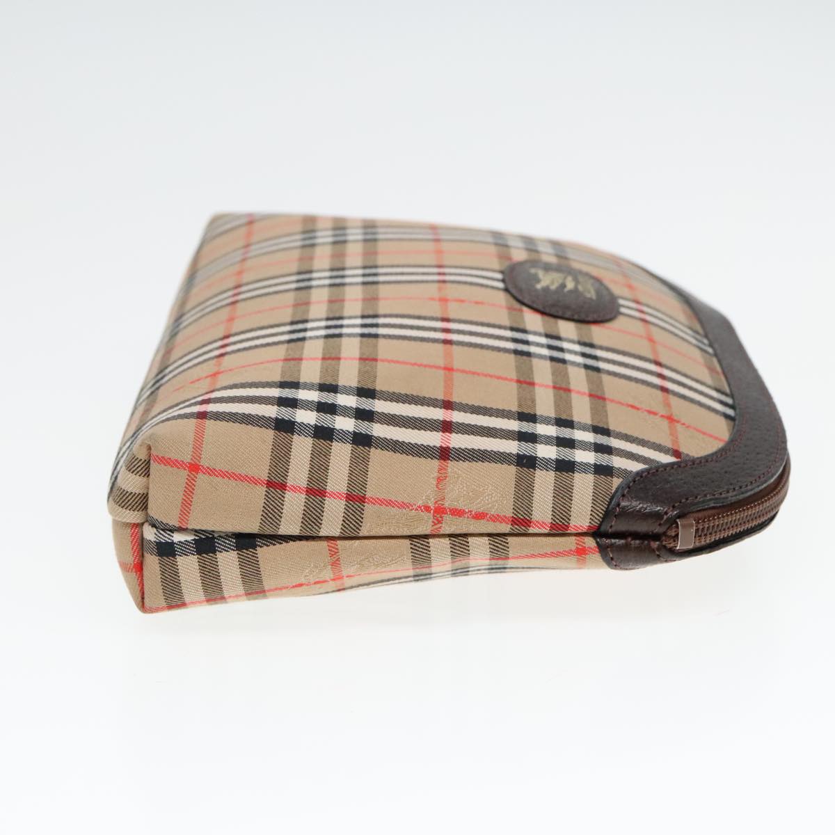 Burberry Nova Check Beige Canvas Clutch Bag (Pre-Owned)