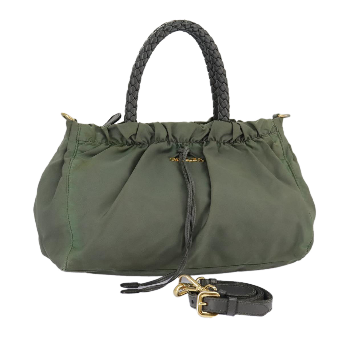 Prada Green Synthetic Handbag (Pre-Owned)