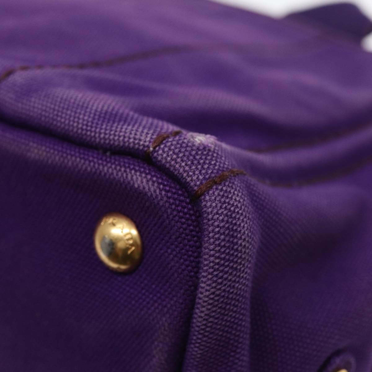 Prada Canapa Purple Canvas Handbag (Pre-Owned)