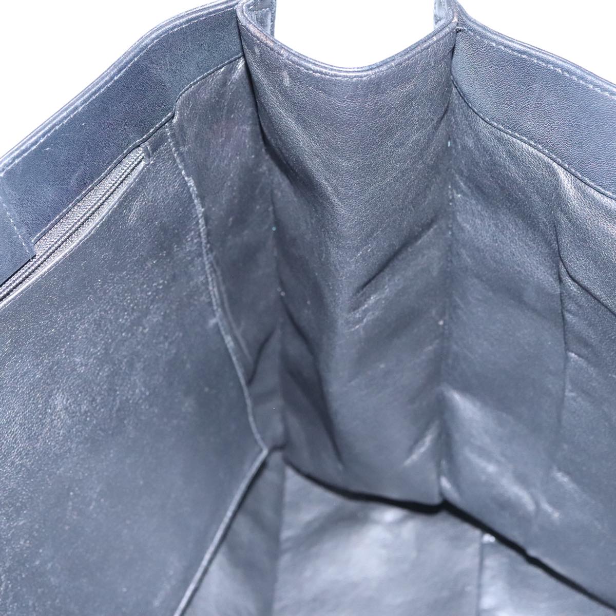 Chanel Cc Black Leather Tote Bag (Pre-Owned)