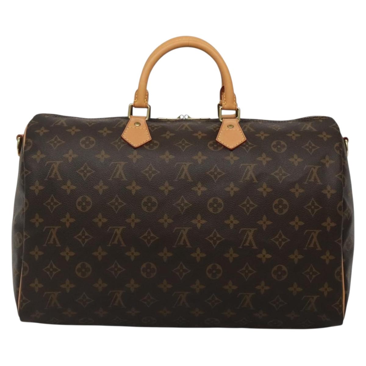 Louis Vuitton Speedy Bandoulière Brown Canvas, Leather Travel Bag (Pre-Owned)