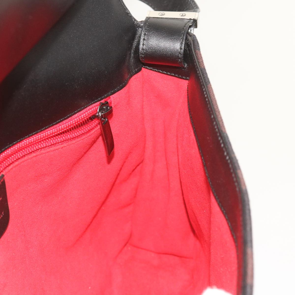 Salvatore Ferragamo Gancini Black Canvas Shoulder Bag (Pre-Owned)