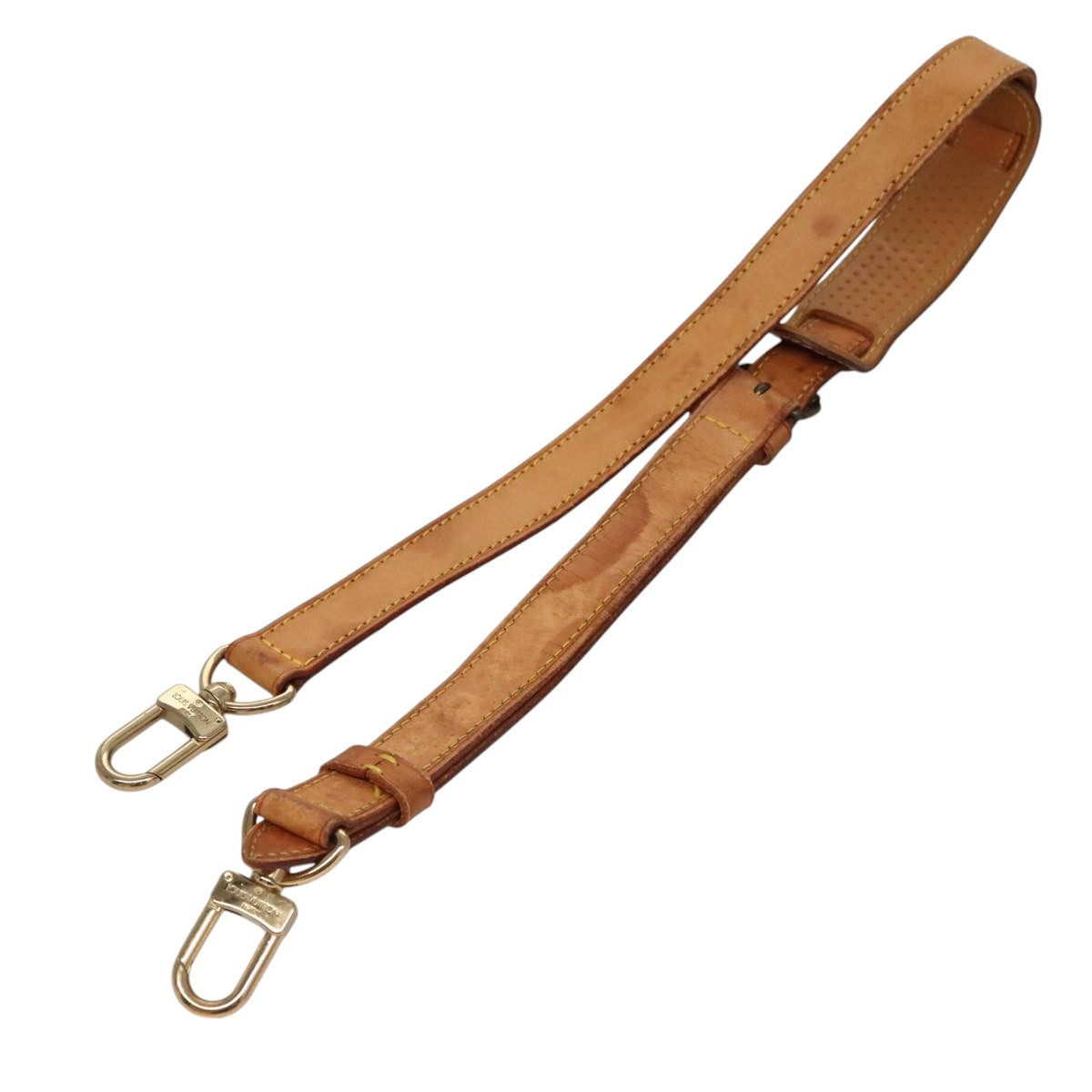 Louis Vuitton Shoulder Strap Beige Leather Bag Jewelry (Pre-Owned)