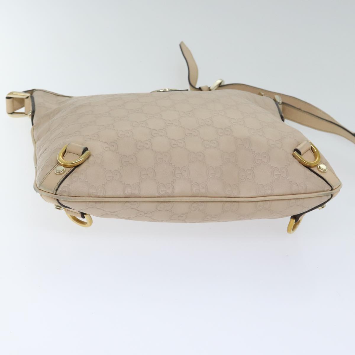 Gucci Guccissima Beige Canvas Shoulder Bag (Pre-Owned)