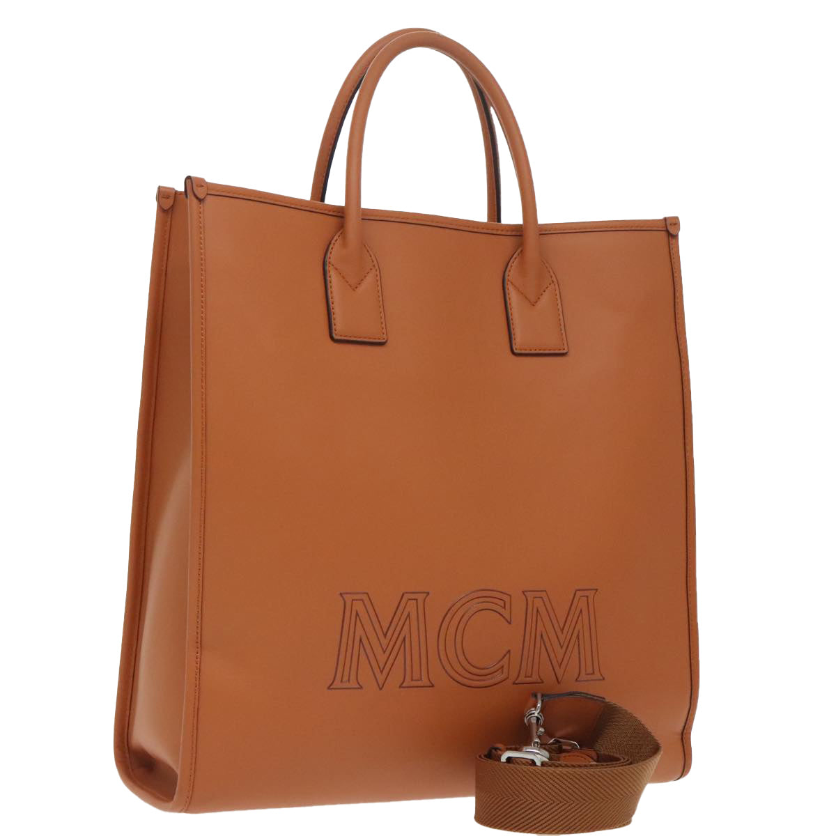 MCM Klassik Tote Brown Leather Tote Bag (Pre-Owned)