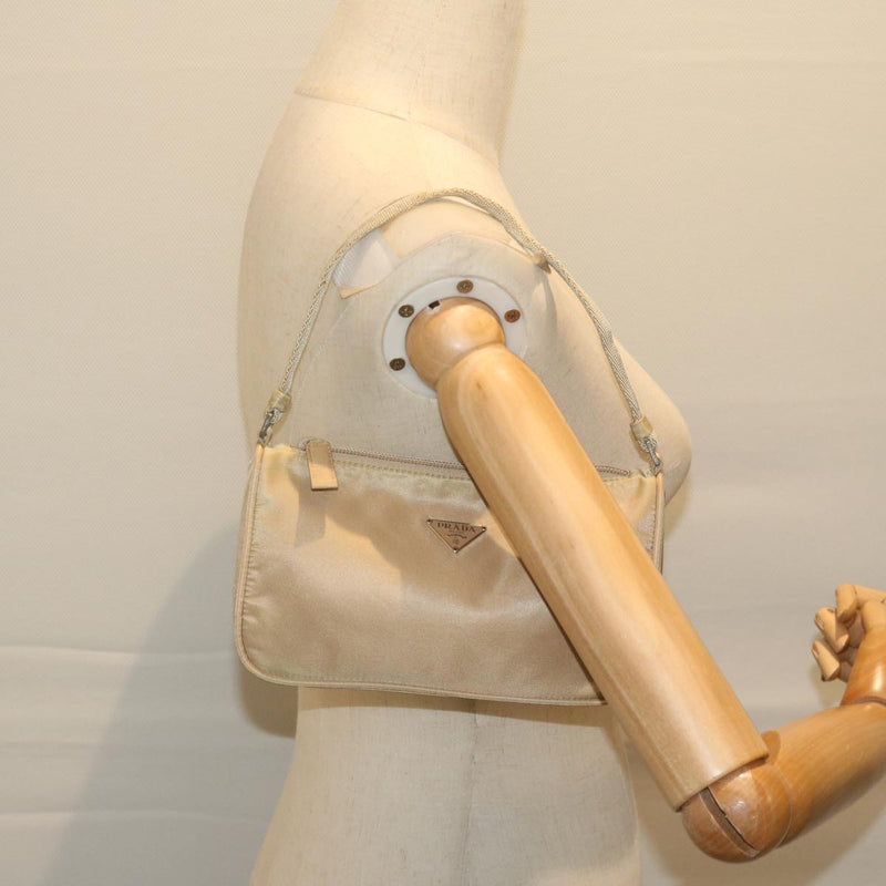 Prada Re-Nylon Beige Synthetic Handbag (Pre-Owned)
