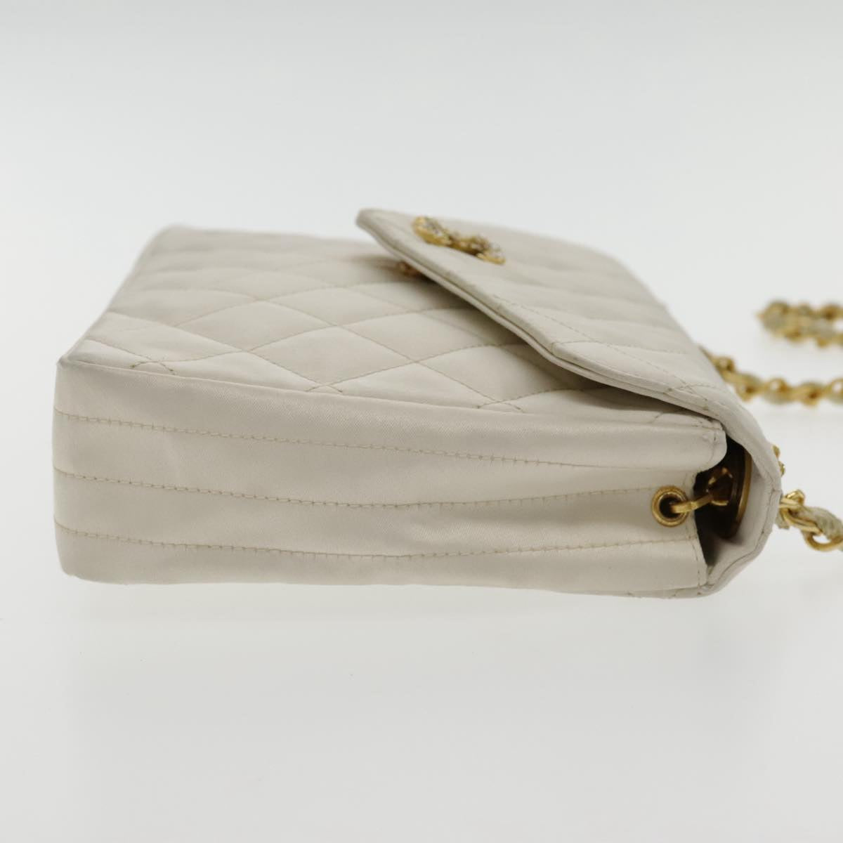 Chanel Single Flap Beige Leather Shoulder Bag (Pre-Owned)