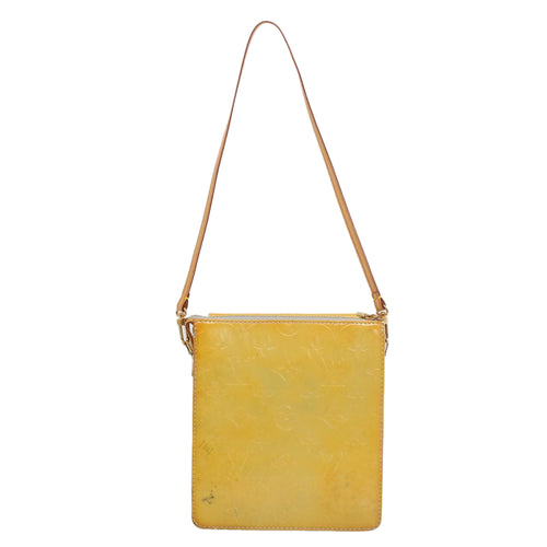 Louis Vuitton Mott Yellow Patent Leather Handbag (Pre-Owned)