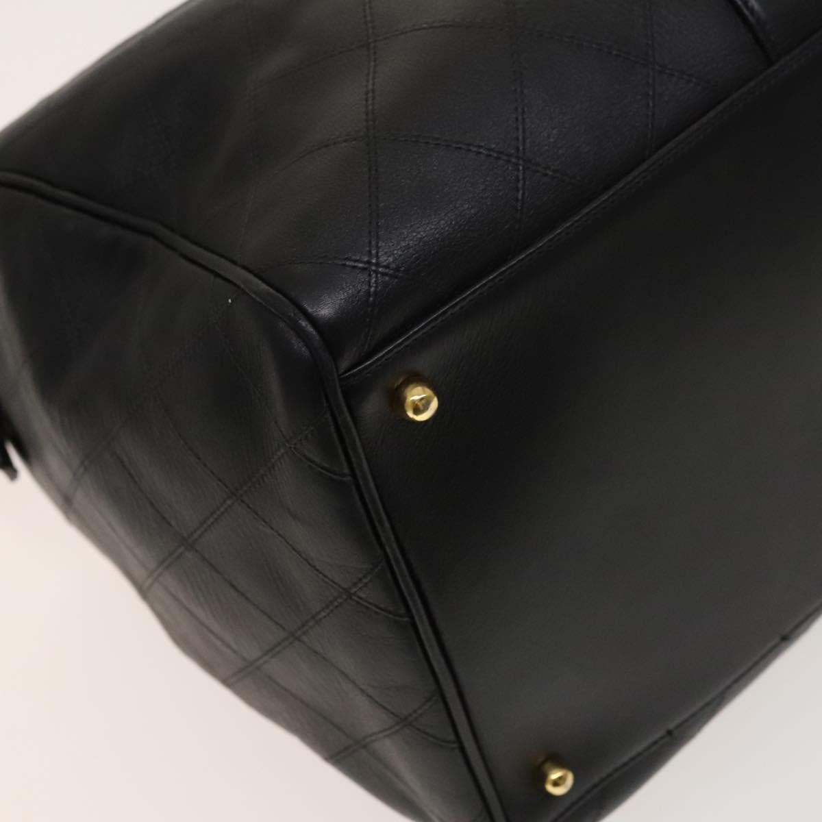Chanel Black Leather Travel Bag (Pre-Owned)