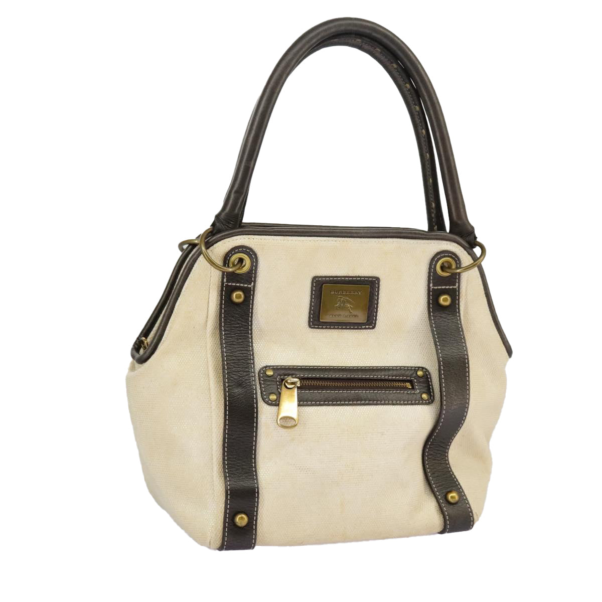 Burberry Blue Label Beige Canvas Tote Bag (Pre-Owned)