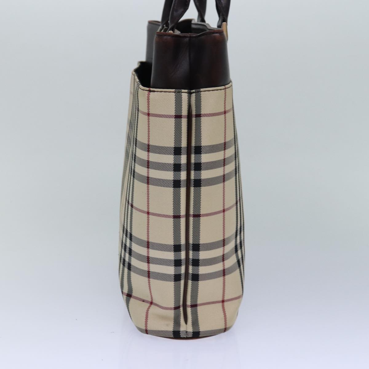 Burberry Nova Check Beige Synthetic Handbag (Pre-Owned)